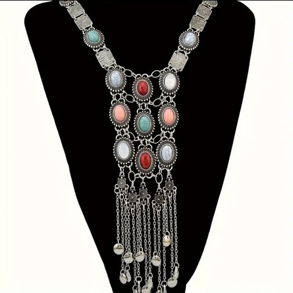 Bohemia Women Chic Maxi Necklaces Fashion Vintage Long Tassel Pendant Necklace - Picture 1 of 15